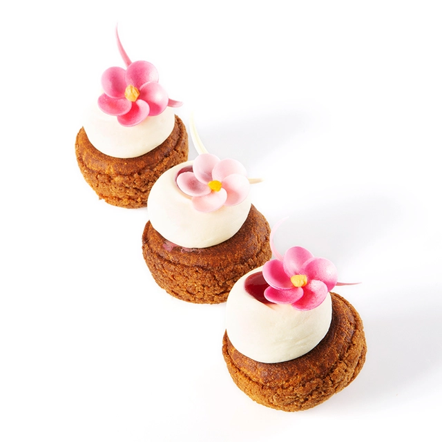 Sjokoladepynt buet rosa 5cm - 360stk 