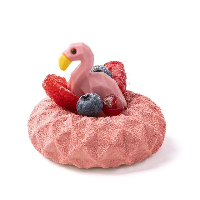 Sjokoladepynt Flamingo - 140stk 3,5 x 3,6 cm 