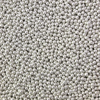 Strøssel metallisk sølv 4mm - 1kg
