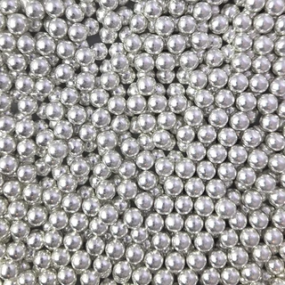 Strøssel metallisk sølv 7mm - 1kg