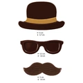 Farsdag hatt brille bart - 40 sett Fra 1,8 til 6cm