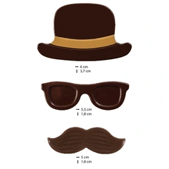 Farsdag hatt brille bart - 40 sett Fra 1,8 til 6cm