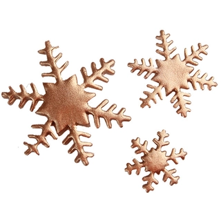 Snøkrystall bronse fondant ass. - 89stk Ø2,5 - 4 og 5,5cm