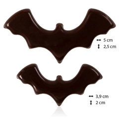 Flaggermus mørk sjokolade ass. - 150stk 2 x 3,9cm og 2,5 x 5cm