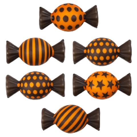 Halloween sjokodrops - 100stk ass. 4 x 2cm 