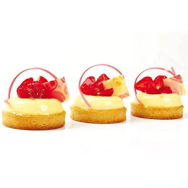 Sjokoladeskilt rose 3,5 x 3,5cm - 216stk 