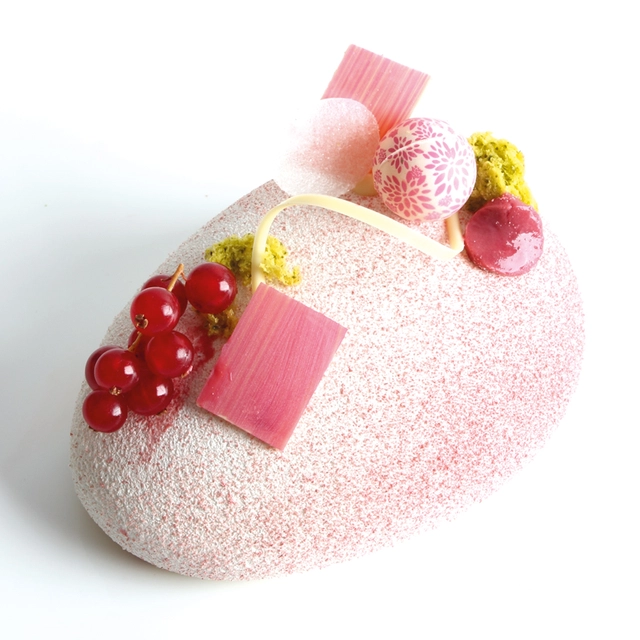 Rosa rektangel hvit sjokolade - 315stk 3,5 x 2,5cm 