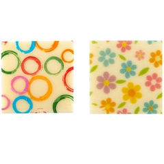 Sjokokvadrat blomster 3cm - 220stk