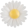 Waferblomst hvit/gul 4,5cm - 100stk