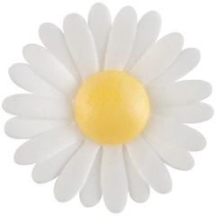 Waferblomst hvit/gul 4,5cm - 100stk
