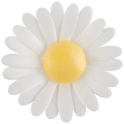 Waferblomst hvit/gul 4,5cm - 100stk 