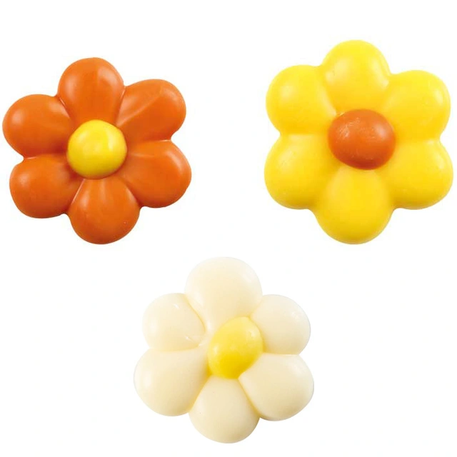Sjokoladeblomst 2cm ass. -  240stk 