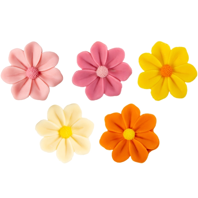 Sjokoladeblomst 4cm ass. - 75stk 