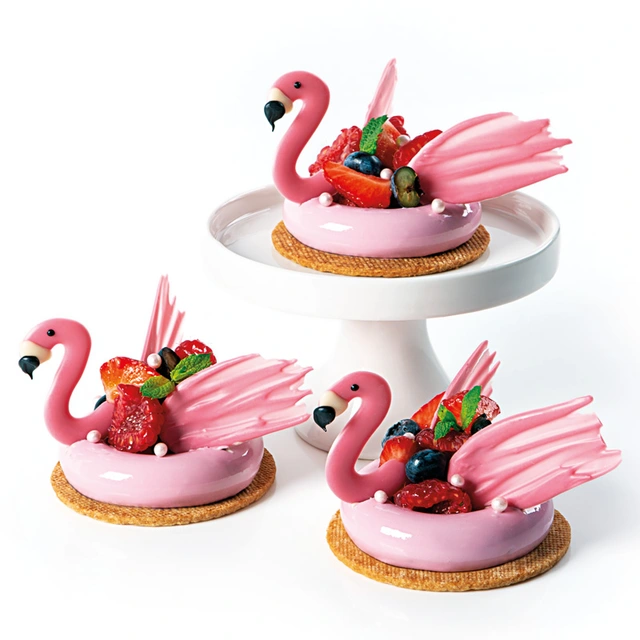 Flamingo hvit sjokolade - 72 sett 3 x 4 og 3,5 x 6 