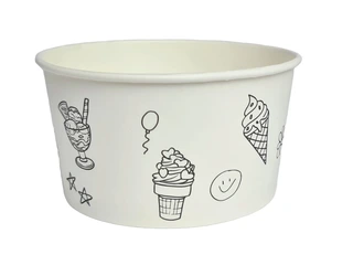 Isbeger papp 170ml 1568stk ø8,5x4,5cm. 28 poser á 56stk.PE&amp;PLA-fri