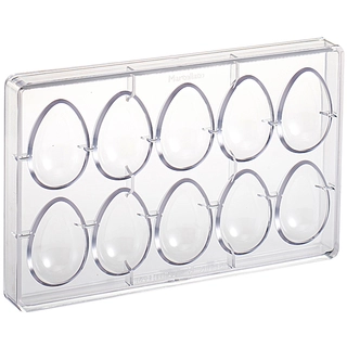 Støpeform polykarbonat 3D Egg 44 x H64mm - 25g x 10