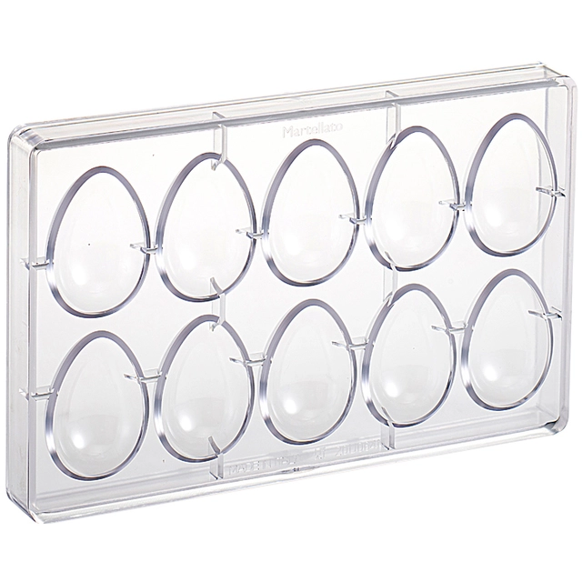 Støpeform polykarbonat 3D Egg 44 x H64mm - 25g x 10 