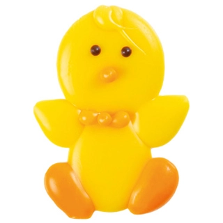 Gul kylling i sjokolade 4x3cm - 135stk