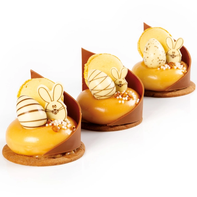 Sjokoladeegg 3,8 x 2,4cm - 96stk Assortert, hvit sjokolade 