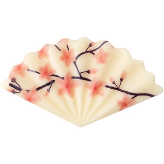 Sjokoladevifte hvit blomster - 100stk 3 x 5,5cm