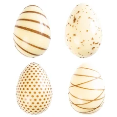 Sjokoladeegg 3,8 x 2,4cm - 96stk Assortert, hvit sjokolade