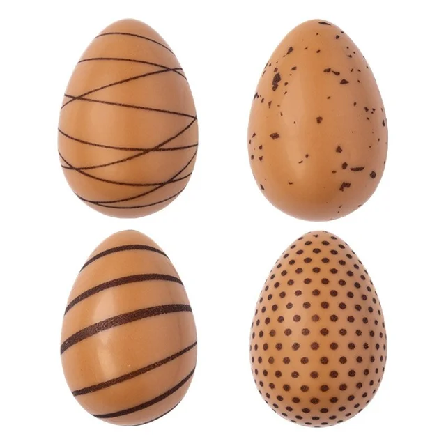 Sjokoladeegg 3,8 x 2,4cm - 96stk Assortert, karamellsmak 