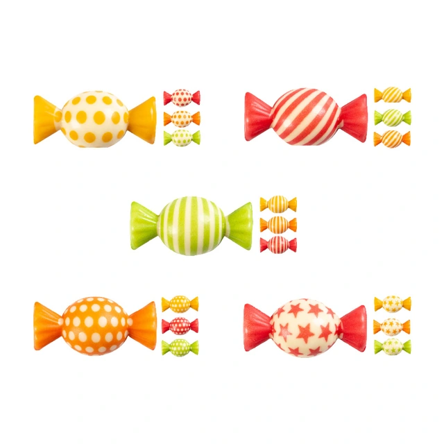 Drops i hvit sjokolade ass. 2D - 100stk 4 x 2cm 