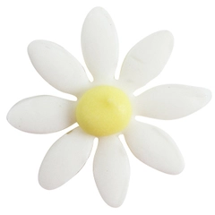 Sukkerblomst hvit/gul - 258stk 150 x Ø1, 60 x Ø2, 48 x Ø2,5cm