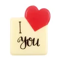 Sjokoladeskilt i love you - 120stk 3 x 3,5cm