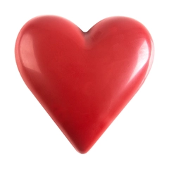 Sjokoladehjerte rød 6cm - 12stk