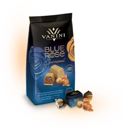 Blue rose konfekt karamell Karamell og hasselnøtt krem