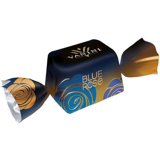 Blue rose konfekt karamell Karamell og hasselnøtt krem 