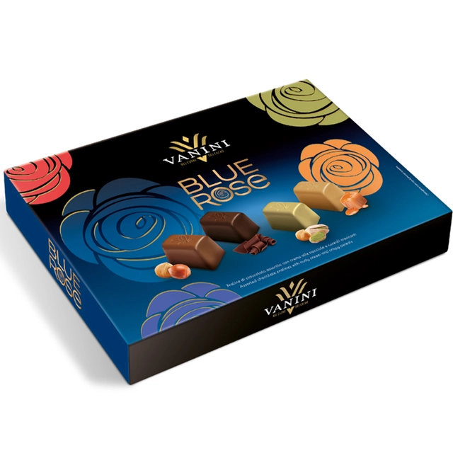 Konfekt gaveeske assortert 295g Karamell, pistasj, mørk og melk 