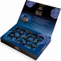 Konfekt gaveeske Blue Rose - 255g Melkesjokolade med hasselnøttkrem