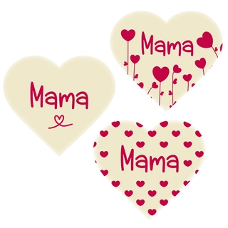 Sjokoladeskilt morsdag 5x4,6cm - 75stk "Mamma" Assortert