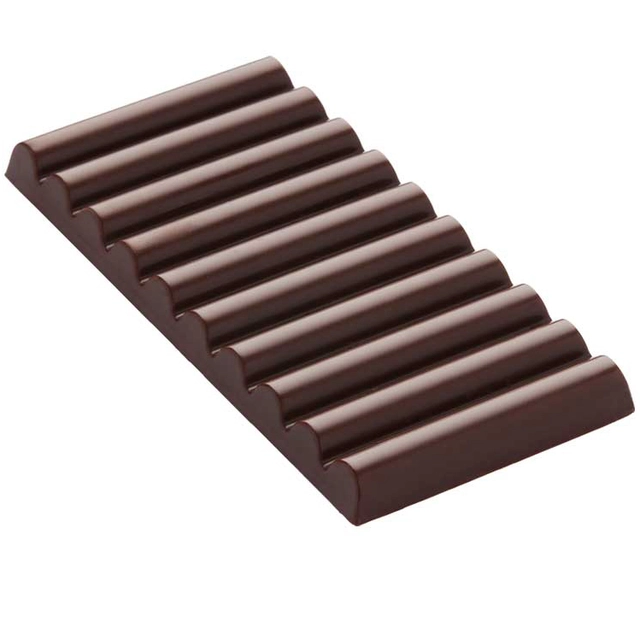 Støpeform sjokoladeplate polykarbonat 140 x 69 x H11 mm - 100g x 3 