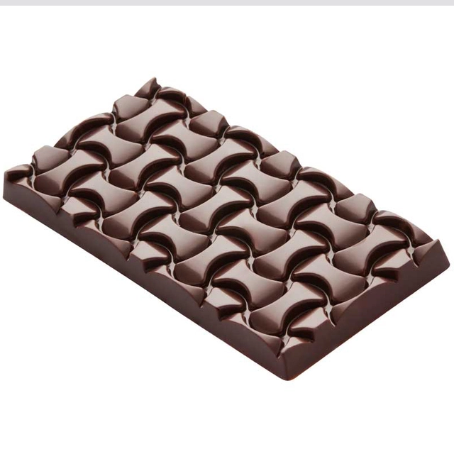 Støpeform sjokoladeplate polykarbonat 140 x 70 x H11mm - 100g x 3 