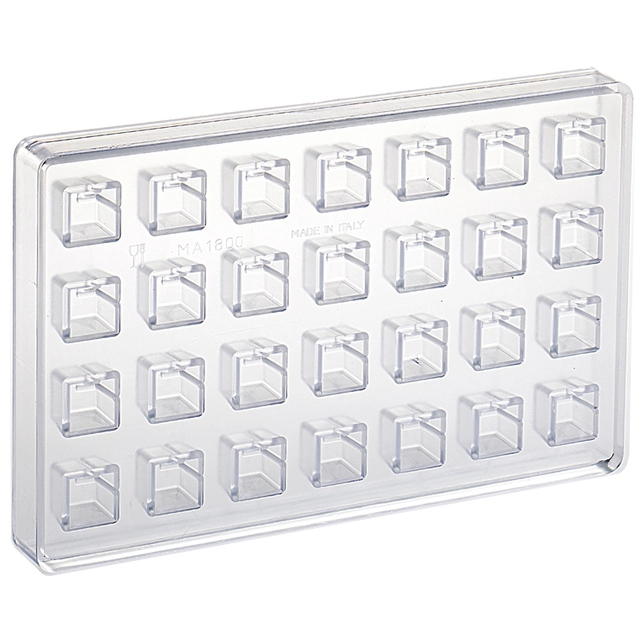 Konfektform polykarbonat 1800 21 x 21 x H18mm - 8ml x 28 