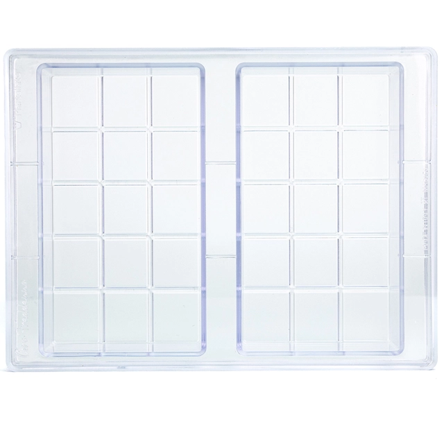 Støpeform sjokoladeplate polykarbonat 180 x 100 x H32mm - ca. 500g x 2 