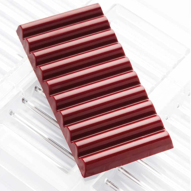 Støpeform sjokoladeplate polykarbonat 140 x 69 x H11 mm - 100g x 3 