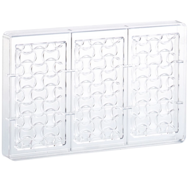 Støpeform sjokoladeplate polykarbonat 140 x 70 x H11mm - 100g x 3 