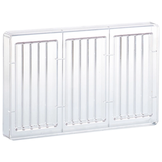 Støpeform sjokoladeplate polykarbonat 138 x 69 x H11mm - 100g x 3 