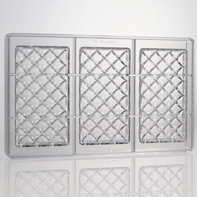 Støpeform sjokoladeplate polykarbonat 133 x 70 x H10mm - 82g x 3 