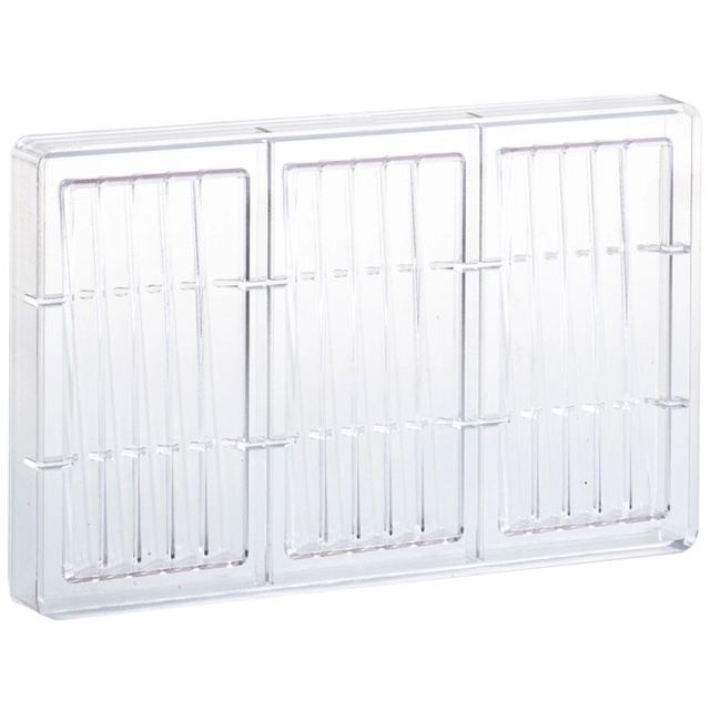 Støpeform sjokoladeplate polykarbonat 142 x 68 x H12mm - 100g x 3 