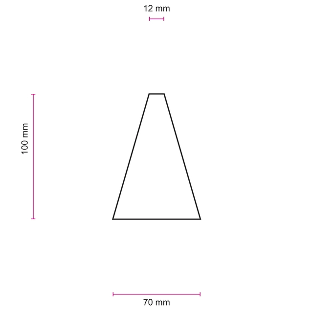 Croissant deigkutter singel 70 x 100mm Bredde inkl. håndtak: 36cm 