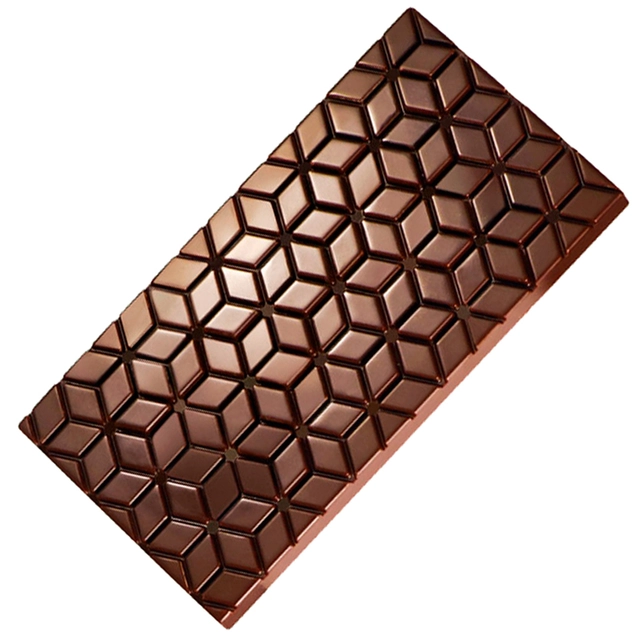 Støpeform sjokoladeplate polykarbonat 137 x 72 x H10mm - 100g x 3 