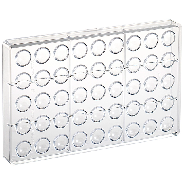 Konfektform polykarbonat Ø20mm halvkule 