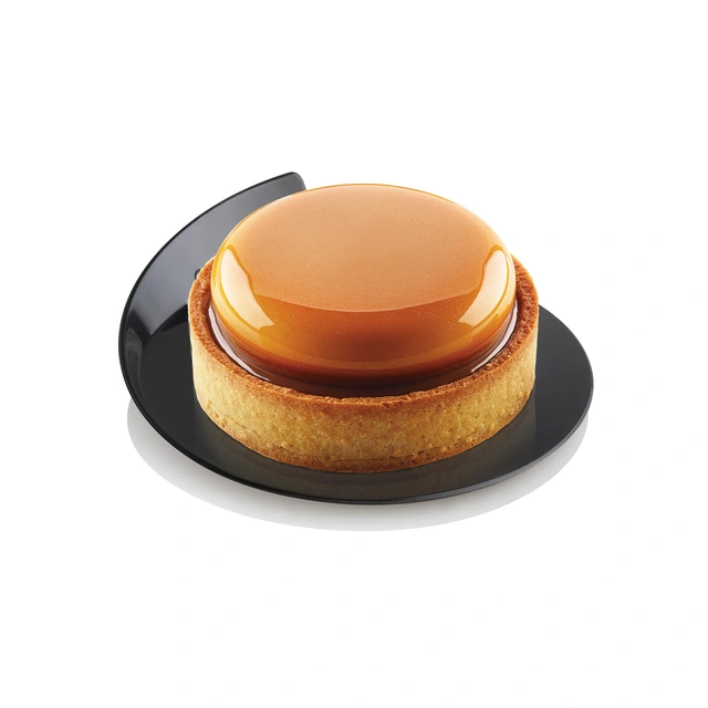 Monoporsjon brett Ø86mm - 100stk Sort plast, gjenbrukbar 