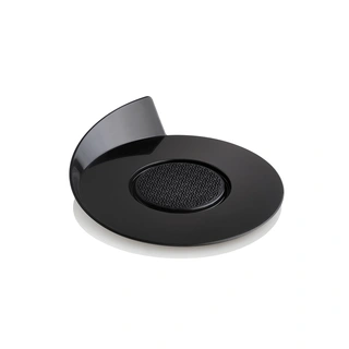 Monoporsjon brett Ø86mm - 100stk Sort plast, gjenbrukbar