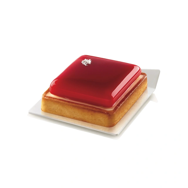 Monoporsjon brett 83x83mm - 100stk Hvit plast, gjenbrukbar 